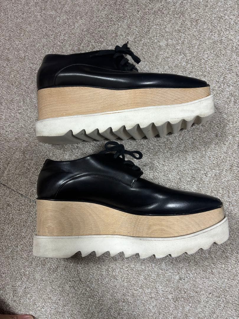 STELLA McCARTNEY 黒 厚底シューズ　38