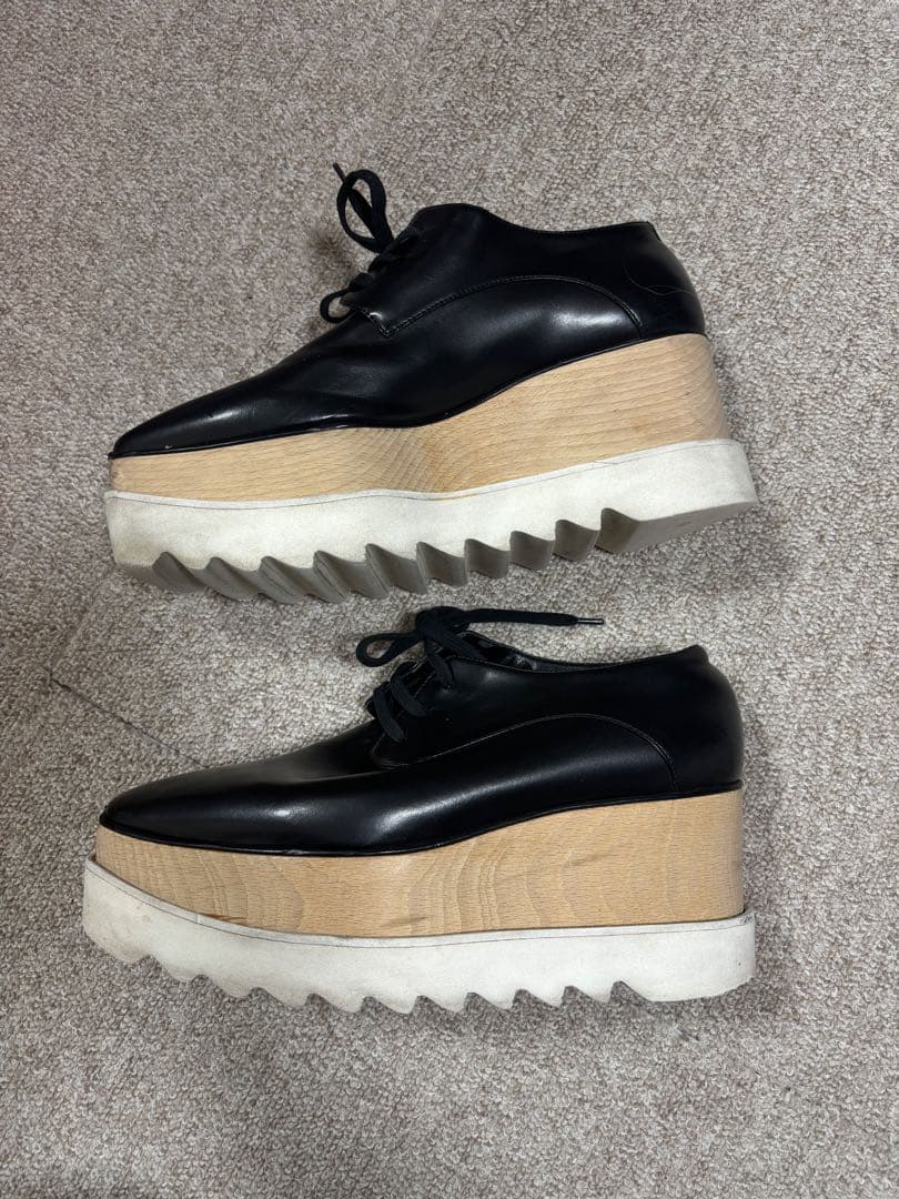 STELLA McCARTNEY 黒 厚底シューズ　38