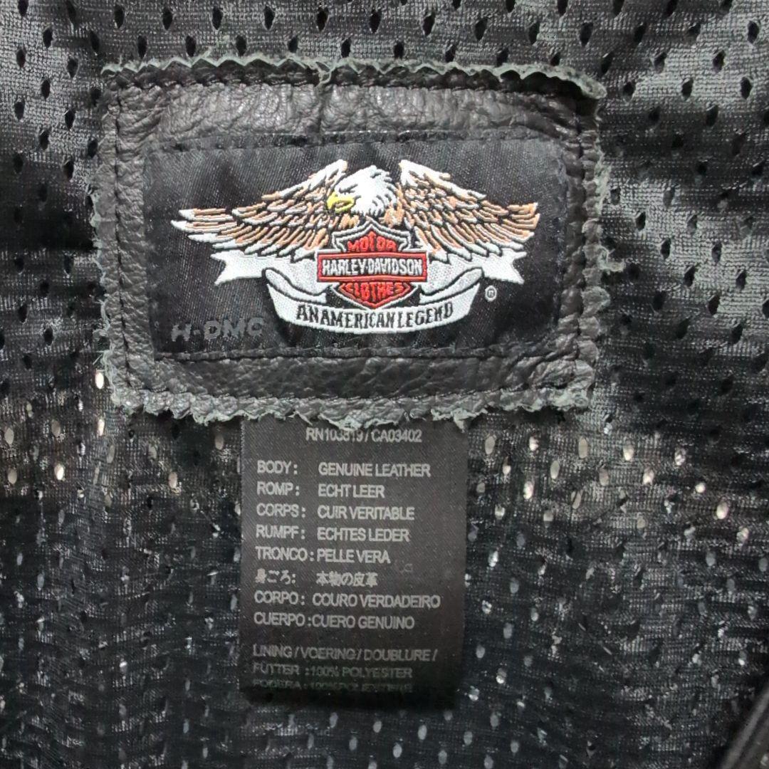 Harley-Davidson 本革 ノースリーブベスト。