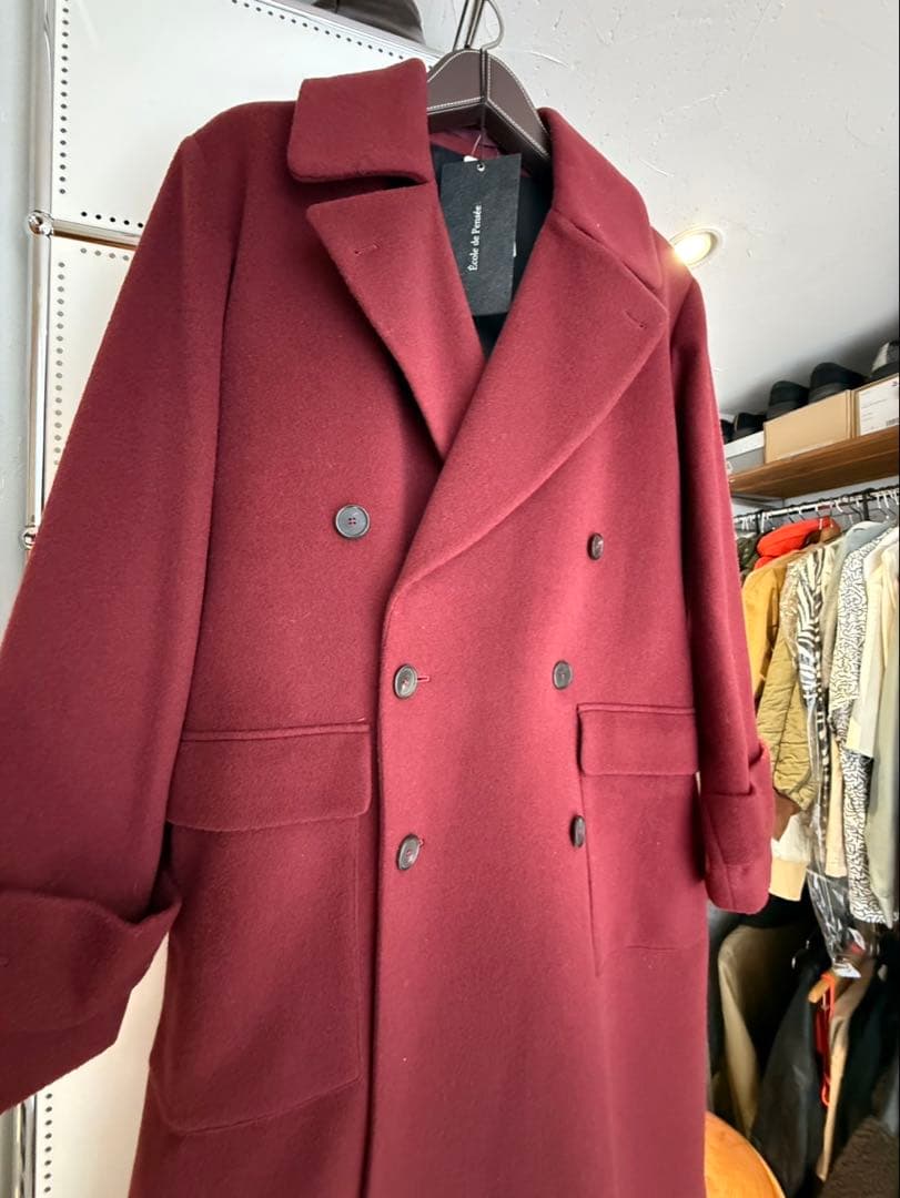 ecole de pensee カシミア混　オーバサイズ　コート　44