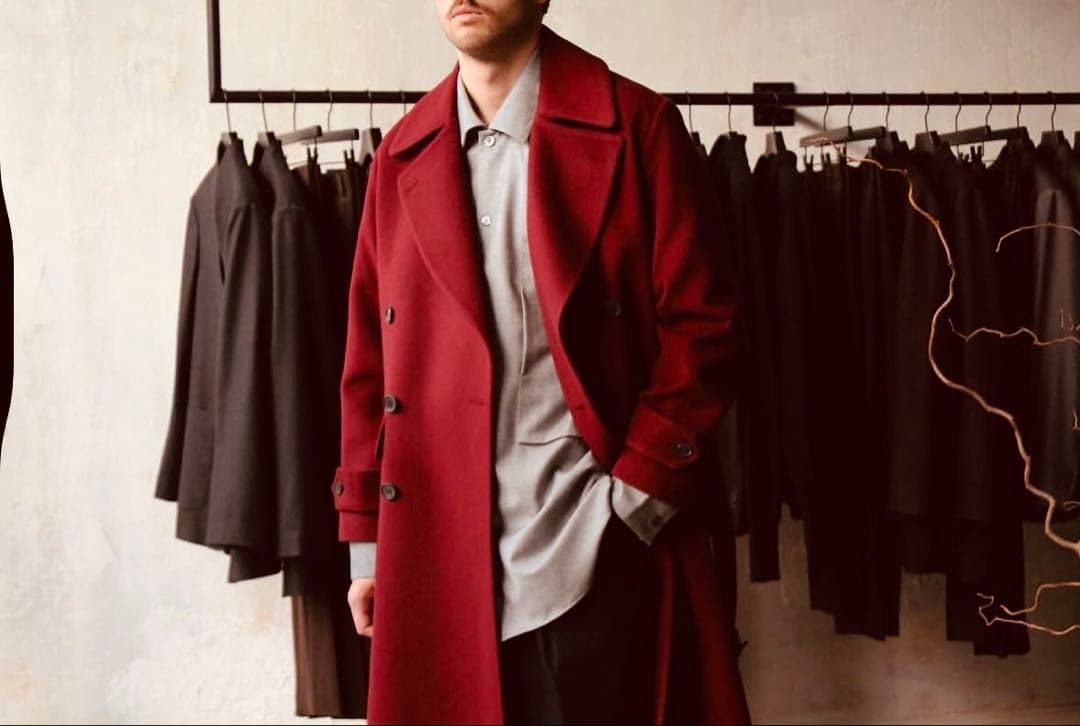 ecole de pensee カシミア混　オーバサイズ　コート　44