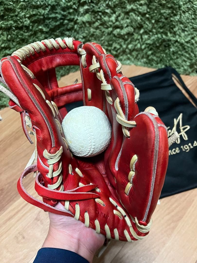 ウィルソンスタッフ デュアル 硬式内野手用DK型 Eオレンジ×キャメル