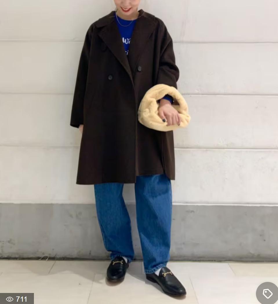 22aw Beauty & Youth リバー ポンチョ コート ブラウン S