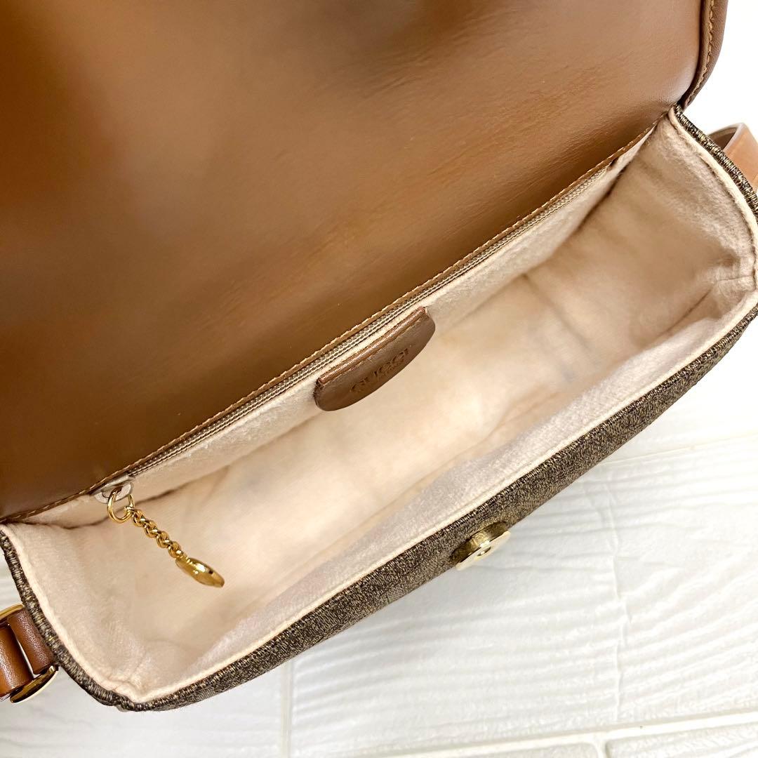 【希少性】✨極美品✨☘️GUCCI☘️✨ショルダーバッグ✨キャンバスレザー✨