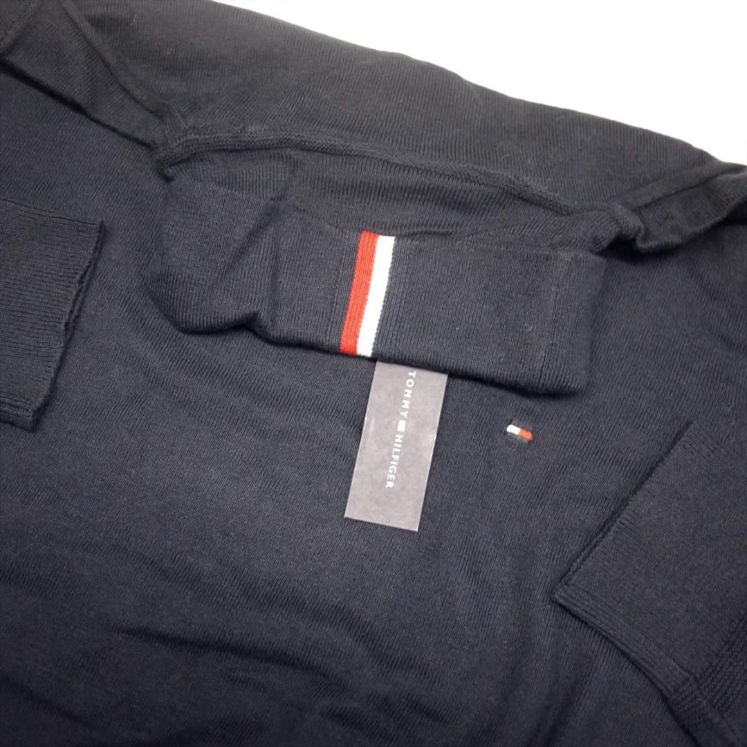 トミーヒルフィガー カシミヤ混 タートルネック ニット ネイビー L ゴルフ