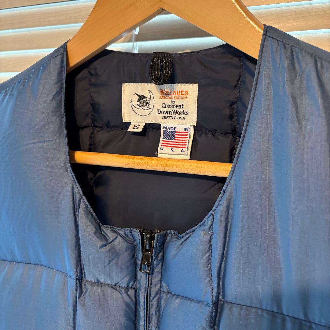 CRESCENT DOWN WORKS 別注ノーカラーイタリアンベストS