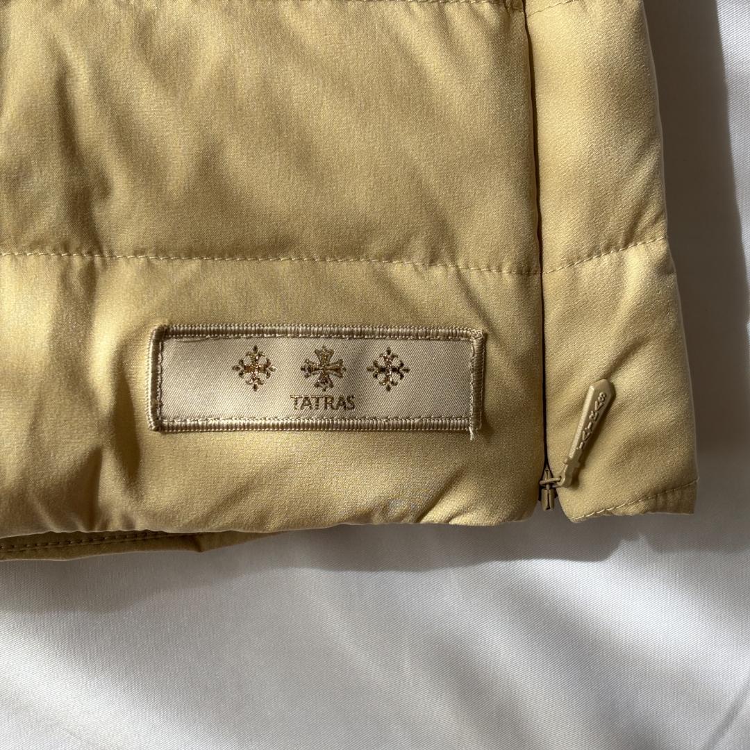 超美品 タトラス ピシアナ ダウン ロングベスト ベージュ 上品コーデ サイズ4