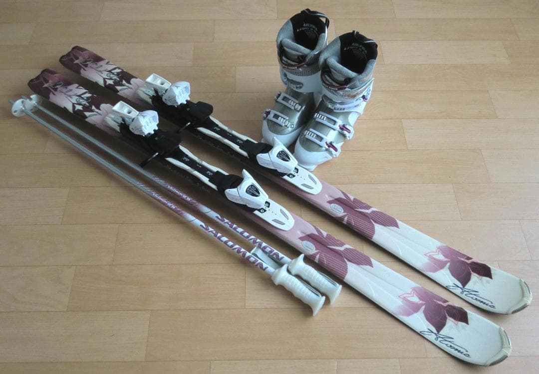 ■■送料無料■ATOMIC■女性用スキーセット■142/24-24.5■WAX■