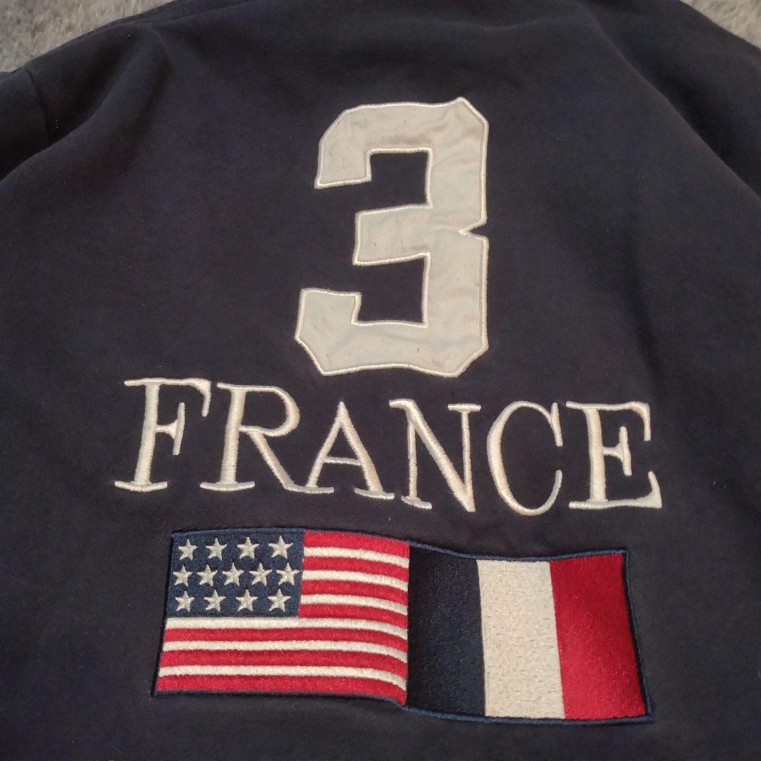 ラルフローレン パーカー ビッグポニー フランス 日本 国旗 刺繍 紺