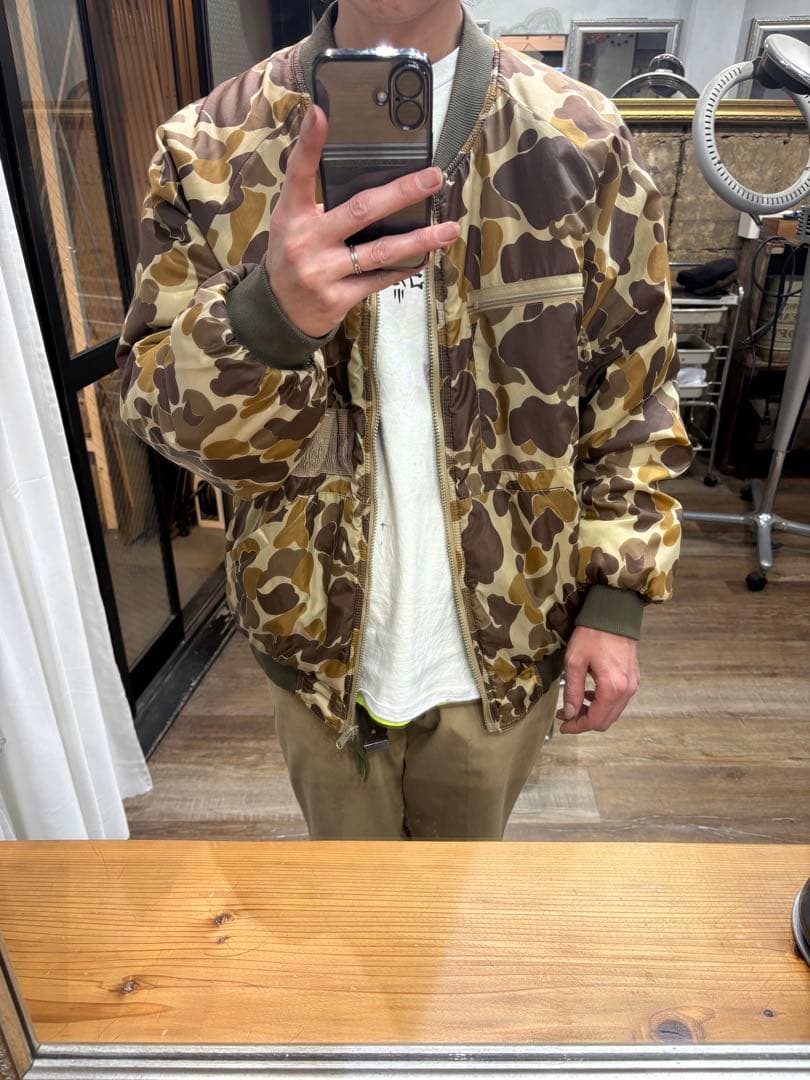 90sOUNT'NPRAREカモフラMA-1ブルゾン/ハンティングリーバイスL