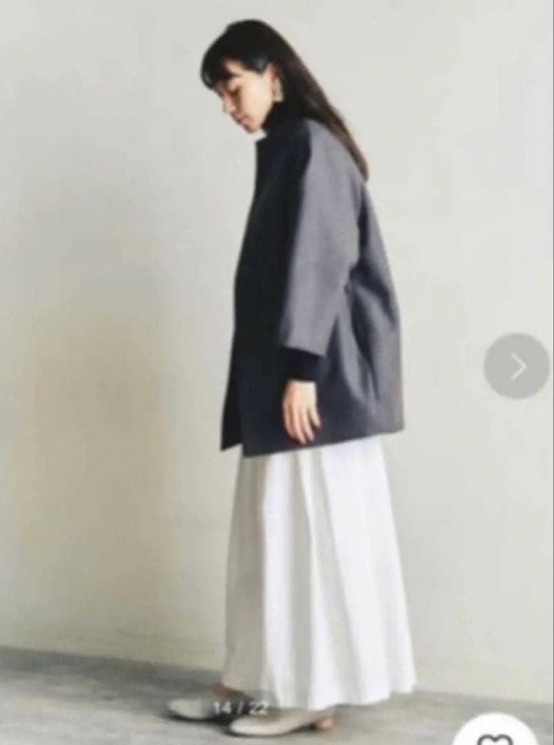 nitca コクーンコート ノーカラーコート