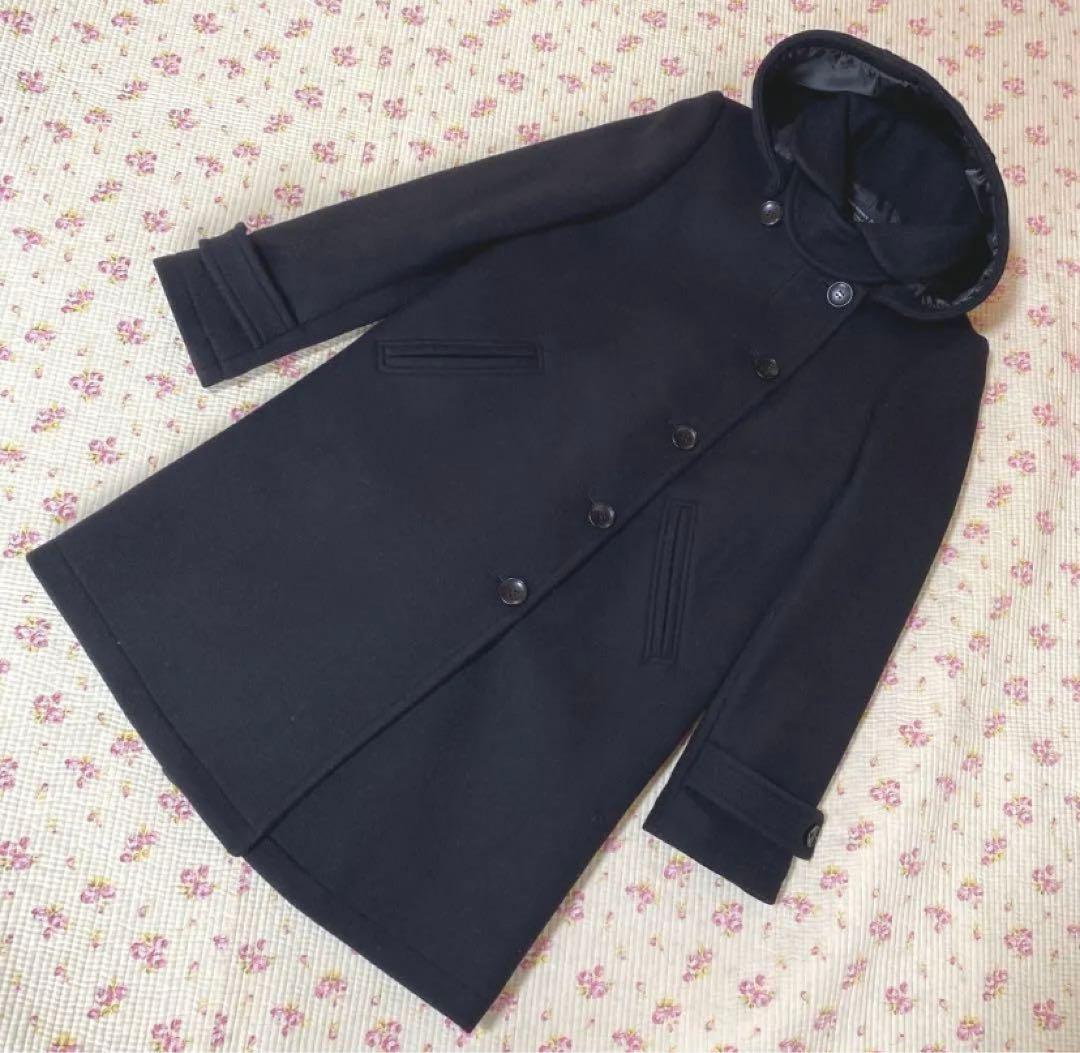 アーバンリサーチドアーズ 38 ショールカラー2WAYロングコート 黒 DMW