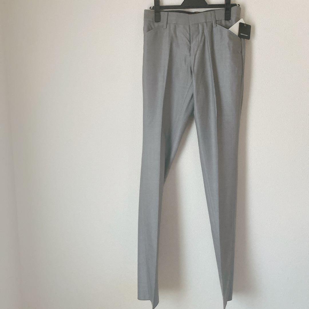 新品未使用タグ付き シルク混 5351プルーレスオムファム グレースーツ4