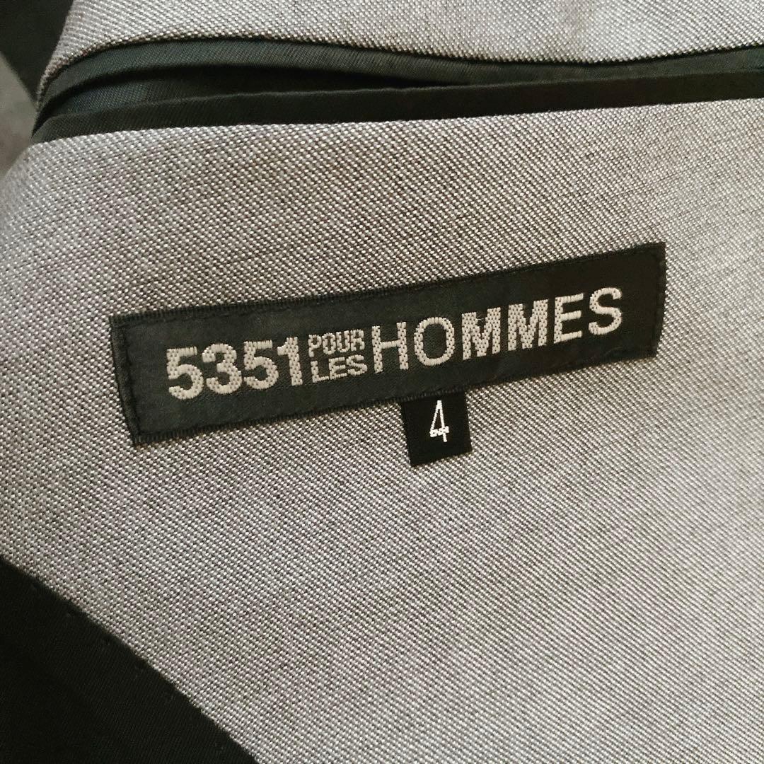 新品未使用タグ付き シルク混 5351プルーレスオムファム グレースーツ4