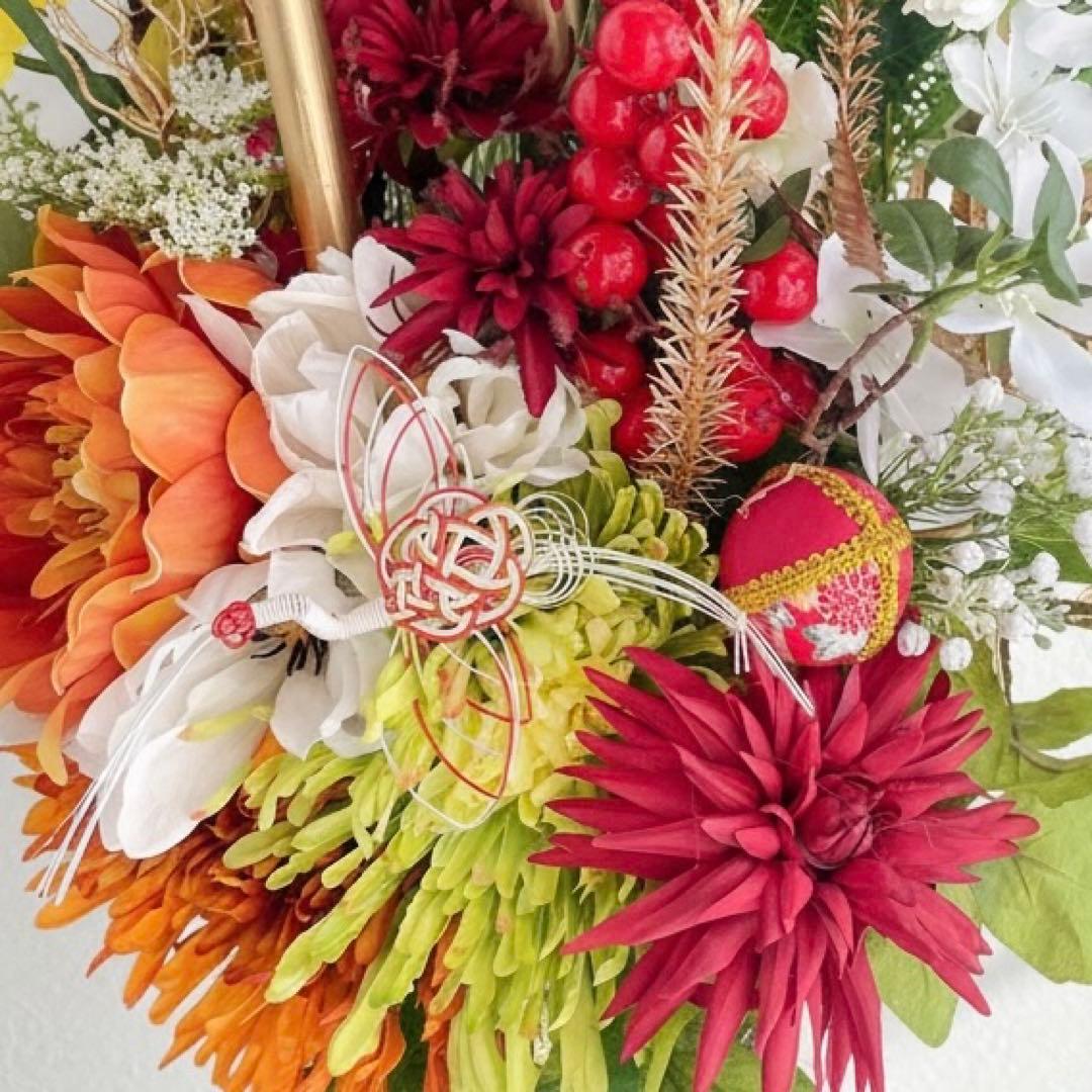 門松 LLサイズ 豪華絢爛 迎春プレミアムアレンジメント 商業用正月飾り 造花