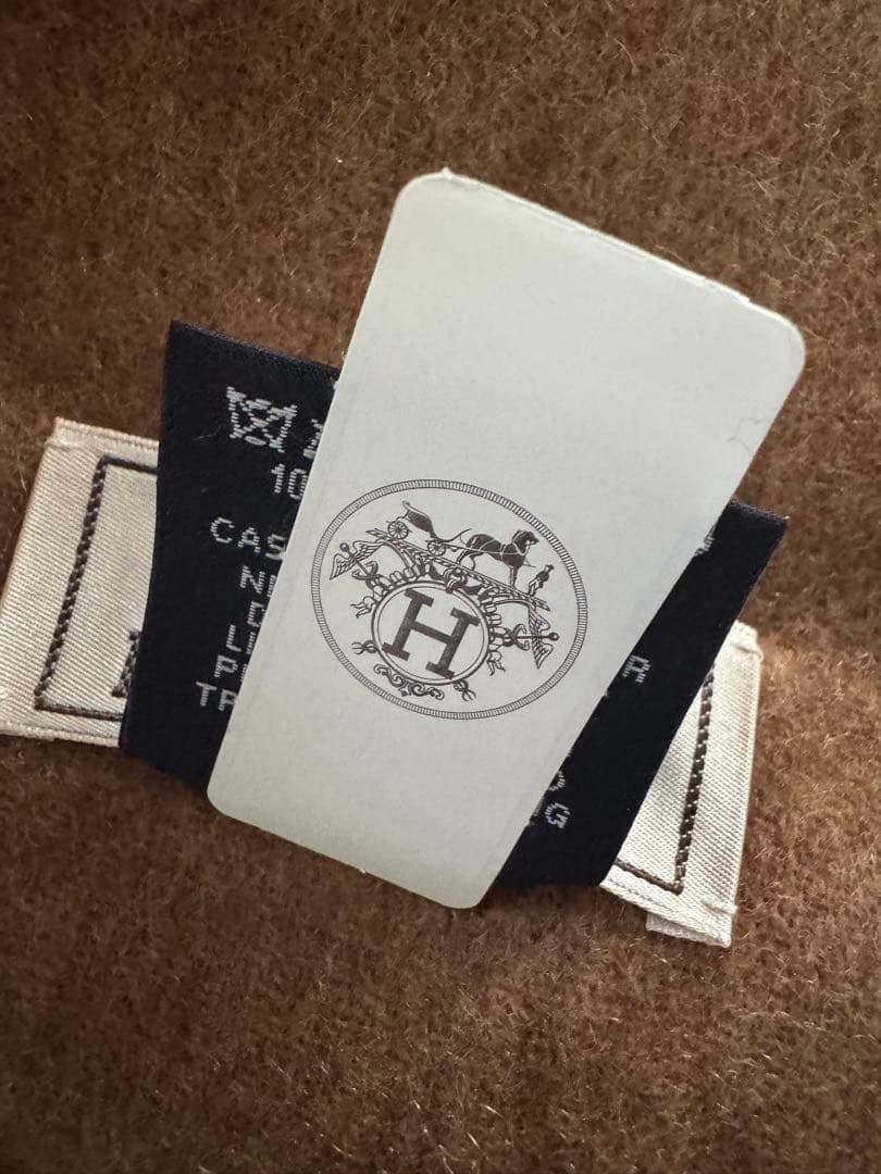 お値下げ【新品未使用】Hermès エルメス マフラー H柄 チェック フリンジ