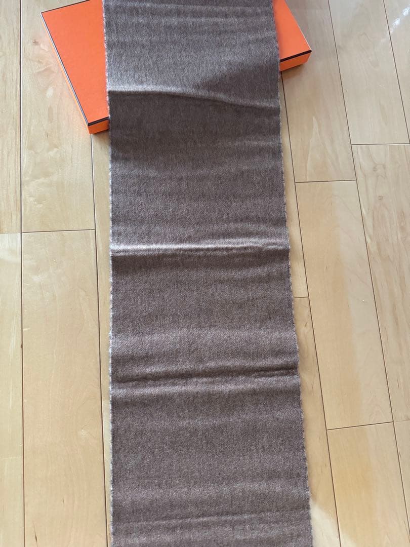 お値下げ【新品未使用】Hermès エルメス マフラー H柄 チェック フリンジ