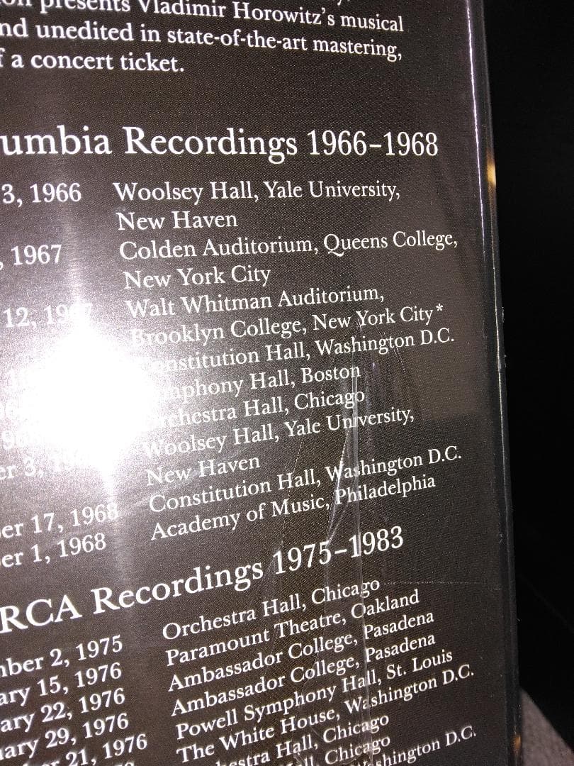 洋楽 Horowitz THE UNRELEASED LIVE RECORDINGS