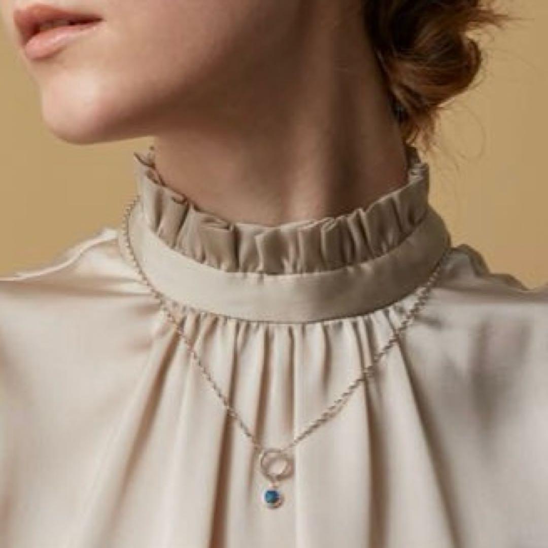 アガット シルバー ダイヤモンド ネックレス