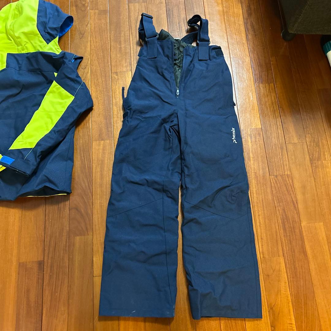 phenix スキーウェア 子ども用 サイズ140 ネオンイエロー/ネイビー