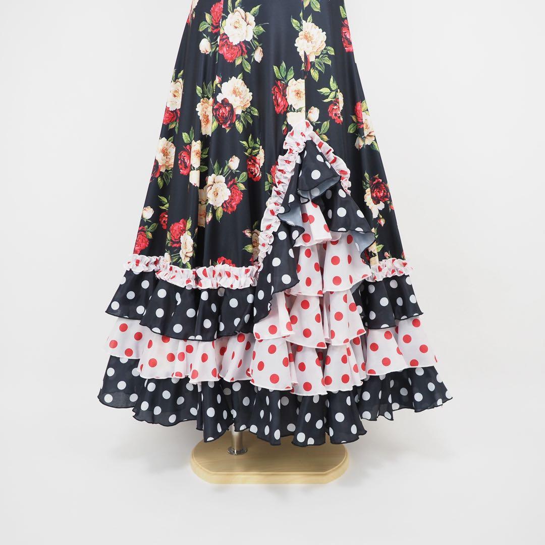 フラメンコ　ファルダ　※訳あり　新品　フラメンコ衣装　レッスンファルダ