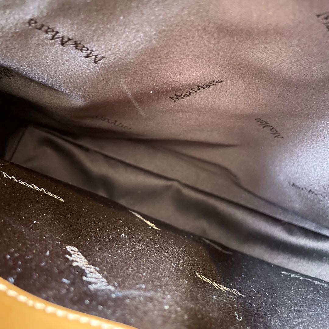 バッグ Max Mara Leather Tote Bag Brown Camel A4