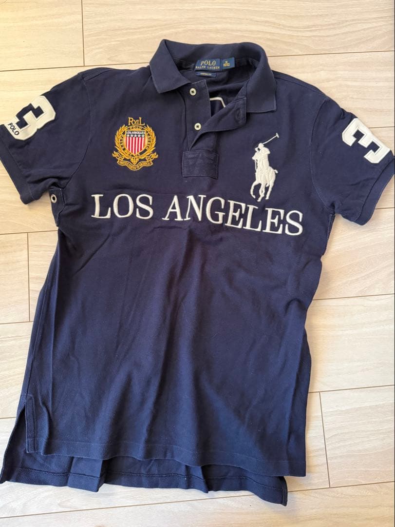 美品 希少✨️ ポロラルフローレン 半袖ポロシャツ　ビッグポニー ロサンゼルス