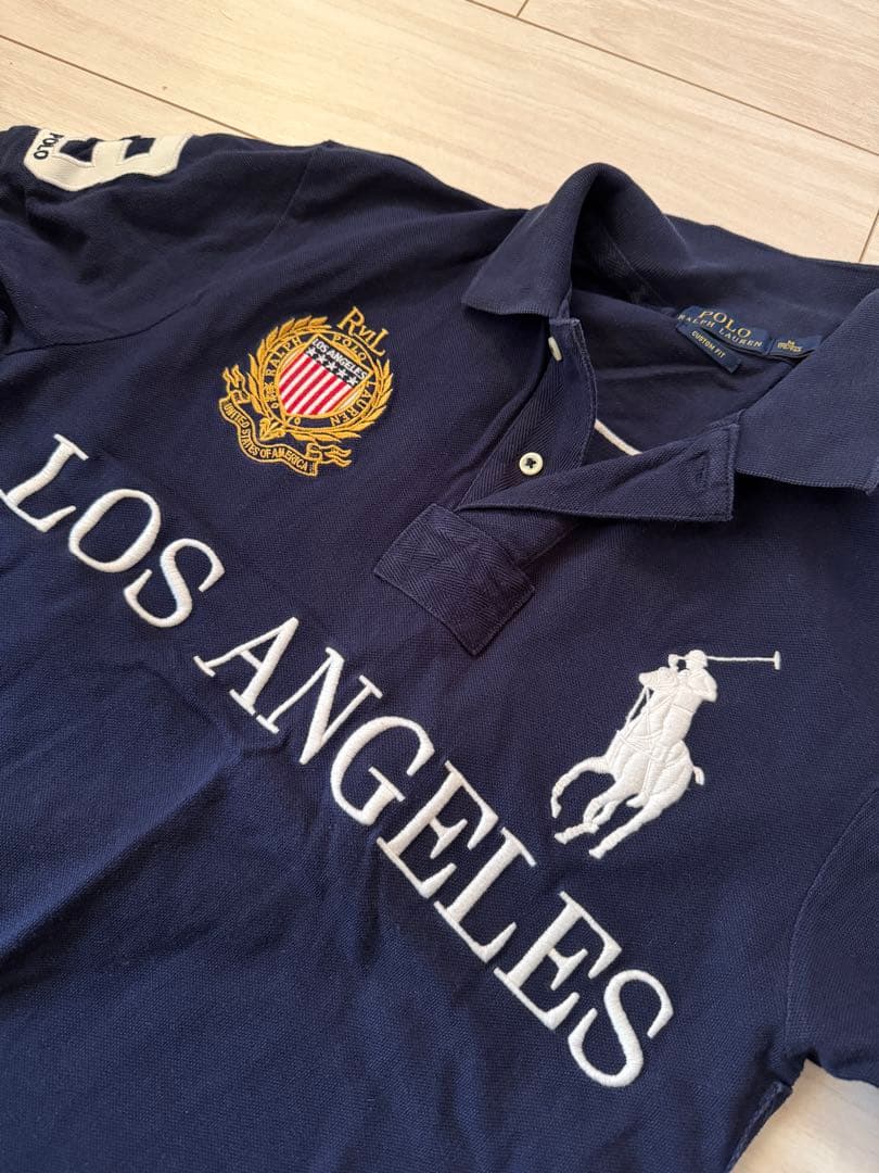 美品 希少✨️ ポロラルフローレン 半袖ポロシャツ　ビッグポニー ロサンゼルス