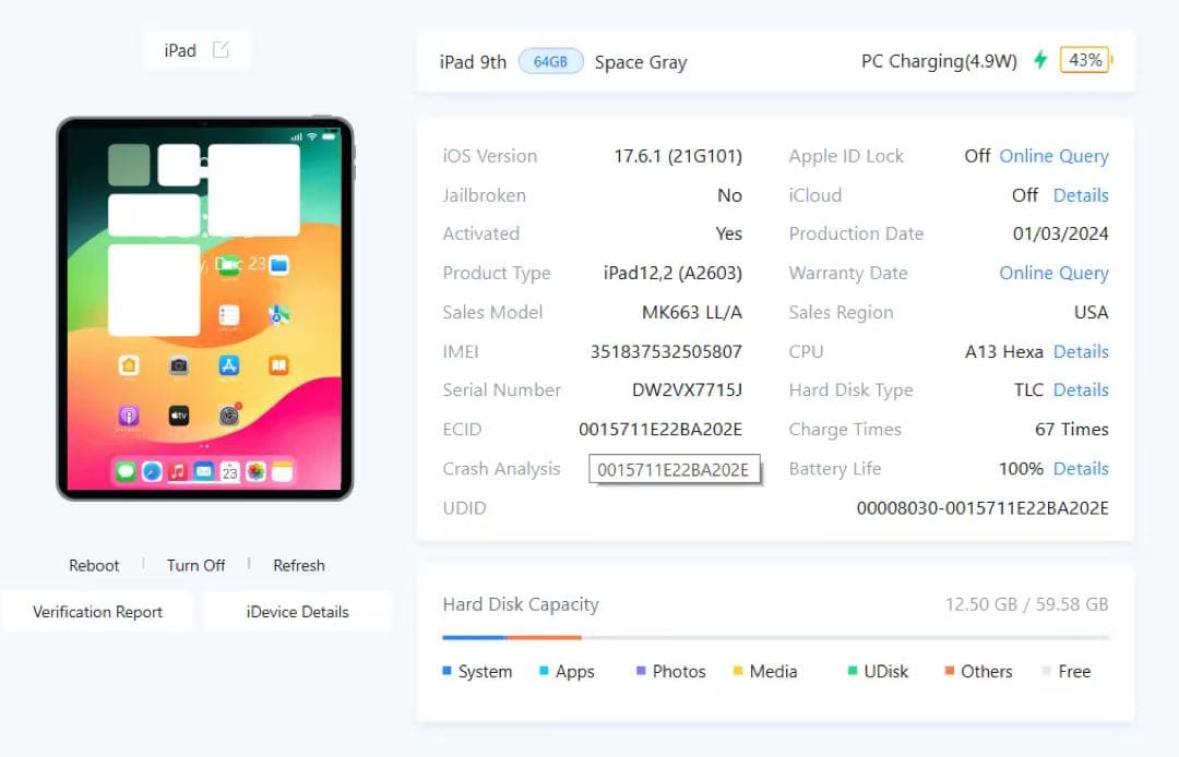海外版SIMフリー iPad 第9世代/2021 64GB iPad9