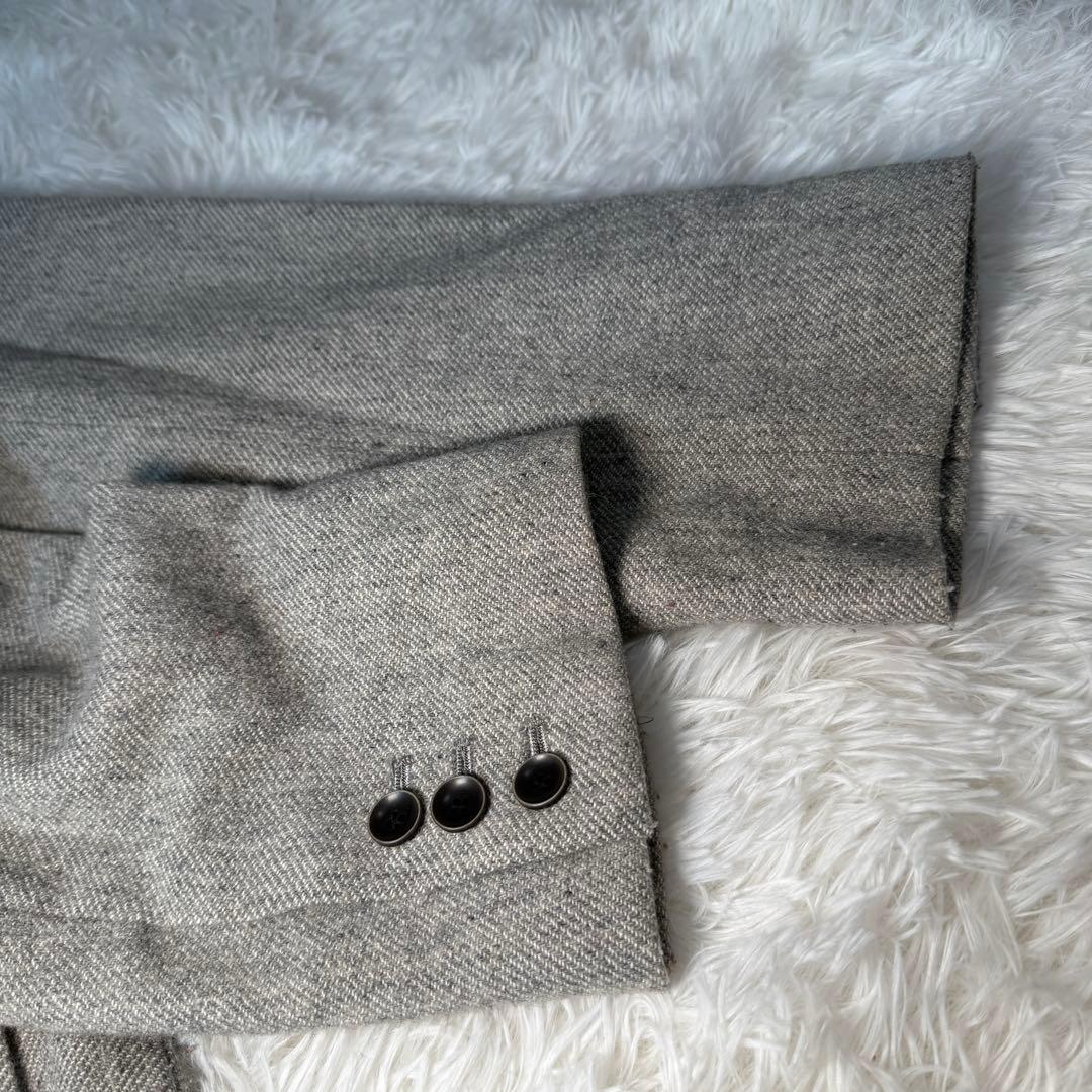 かぐれ kagure 軽いウールリネン混 ロングコート 杢グレー FREE