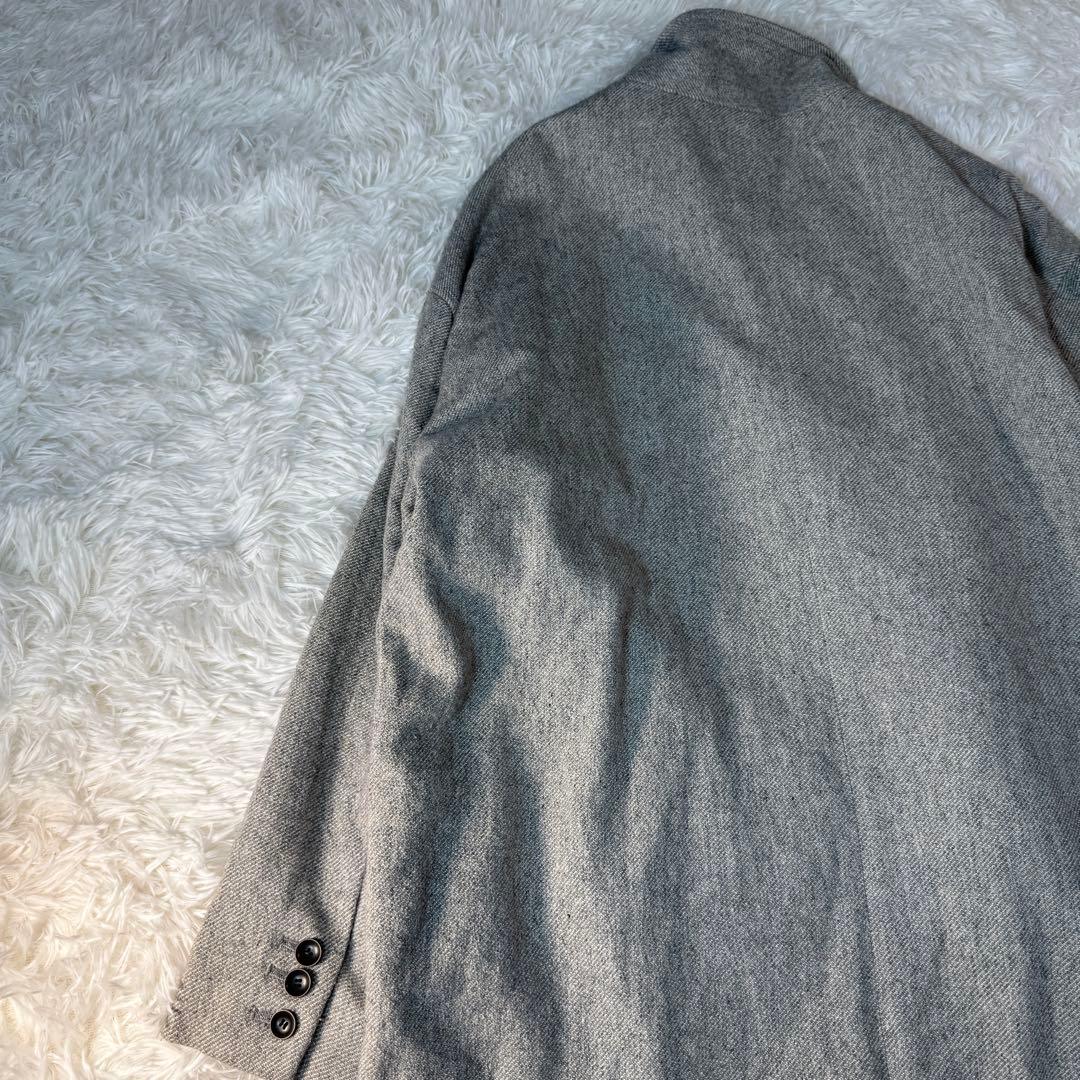 かぐれ kagure 軽いウールリネン混 ロングコート 杢グレー FREE