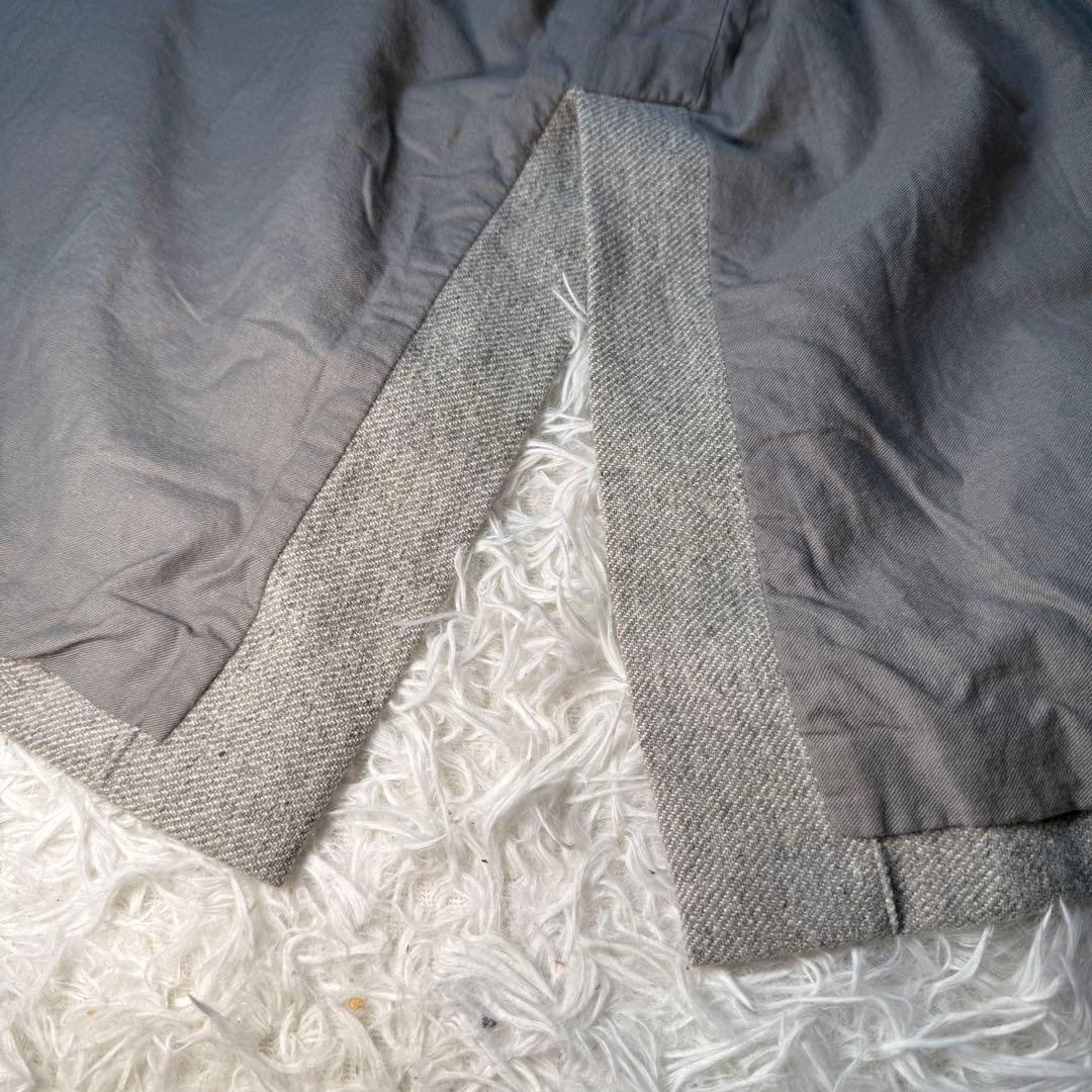 かぐれ kagure 軽いウールリネン混 ロングコート 杢グレー FREE