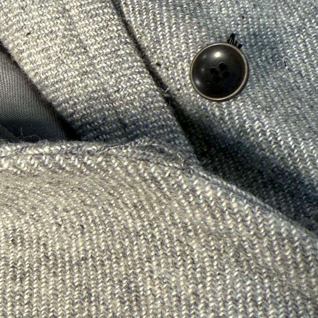 かぐれ kagure 軽いウールリネン混 ロングコート 杢グレー FREE