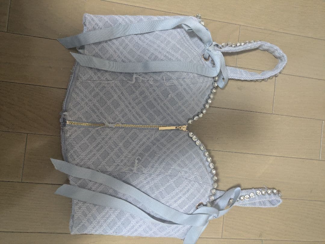 ROBE de FLEURSフロントジップツイードセットアップミニドレス