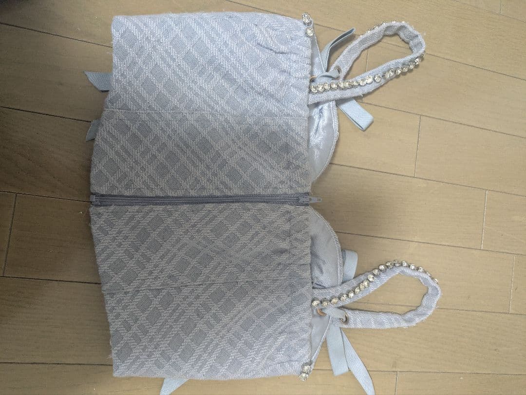 ROBE de FLEURSフロントジップツイードセットアップミニドレス