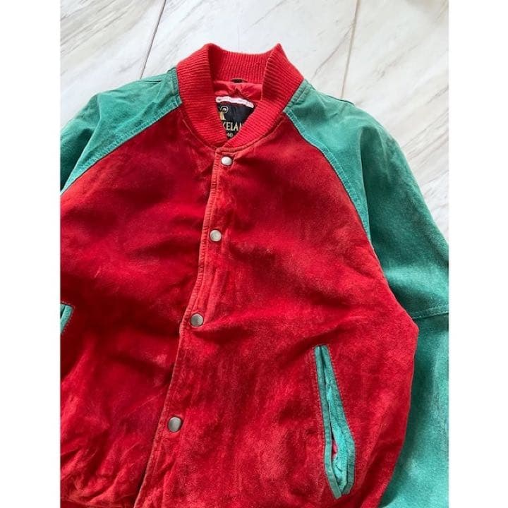 珍カラー vintage LAKELAND ヌバックレザー ジャケット ブルゾン