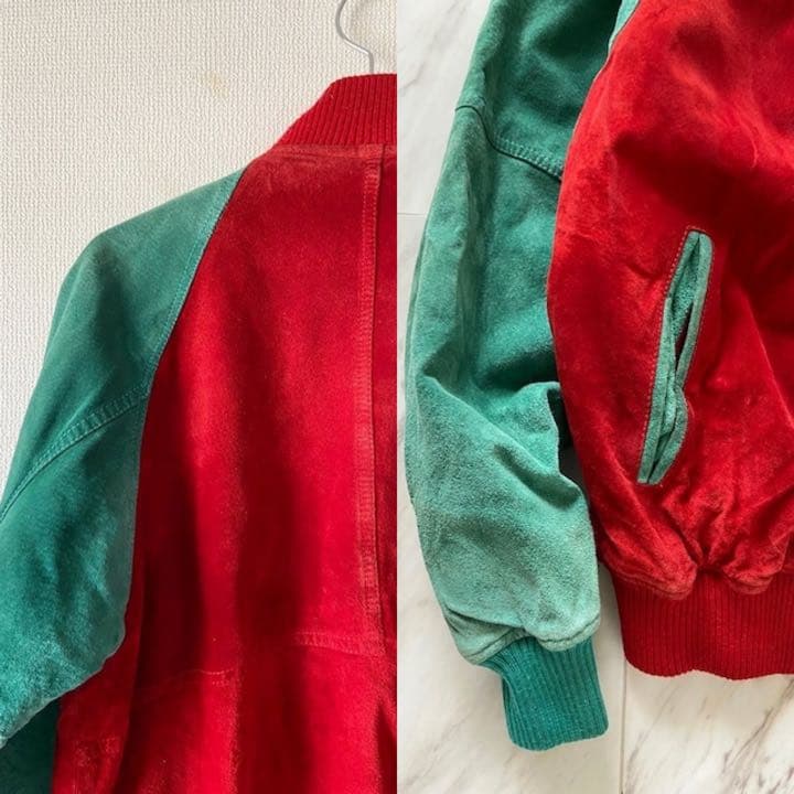 珍カラー vintage LAKELAND ヌバックレザー ジャケット ブルゾン