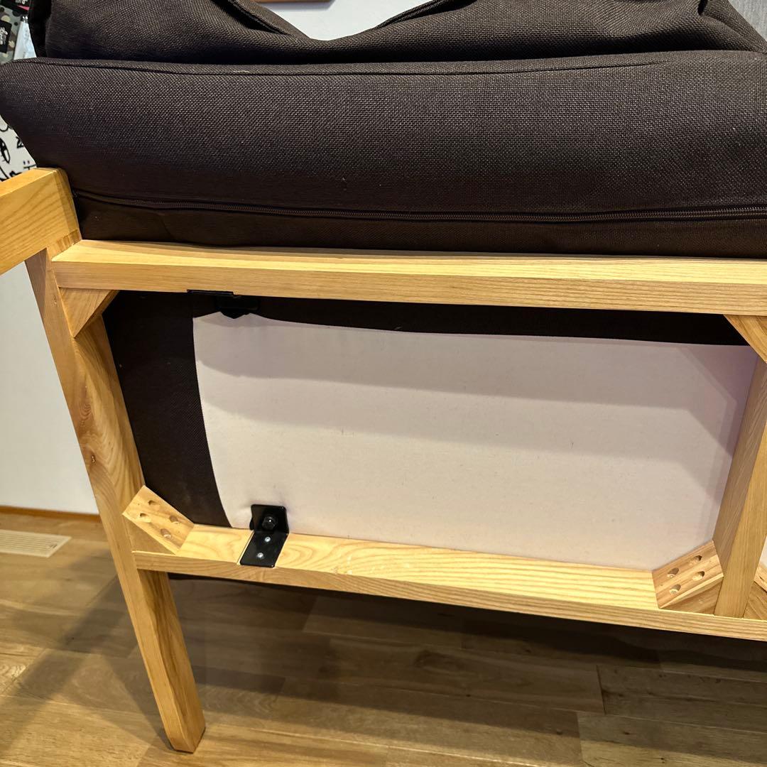 無印良品　2人掛け ハイバック リクライニング ソファ チェア