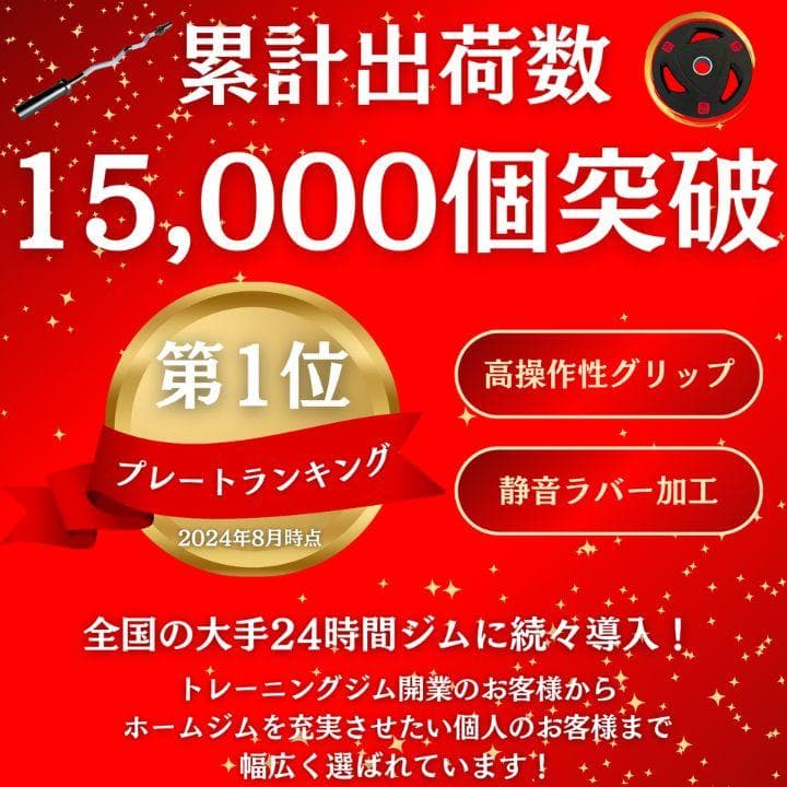 ★新品・送料無料★バーベルプレート計40kgセット(10kg×4枚) ラバー