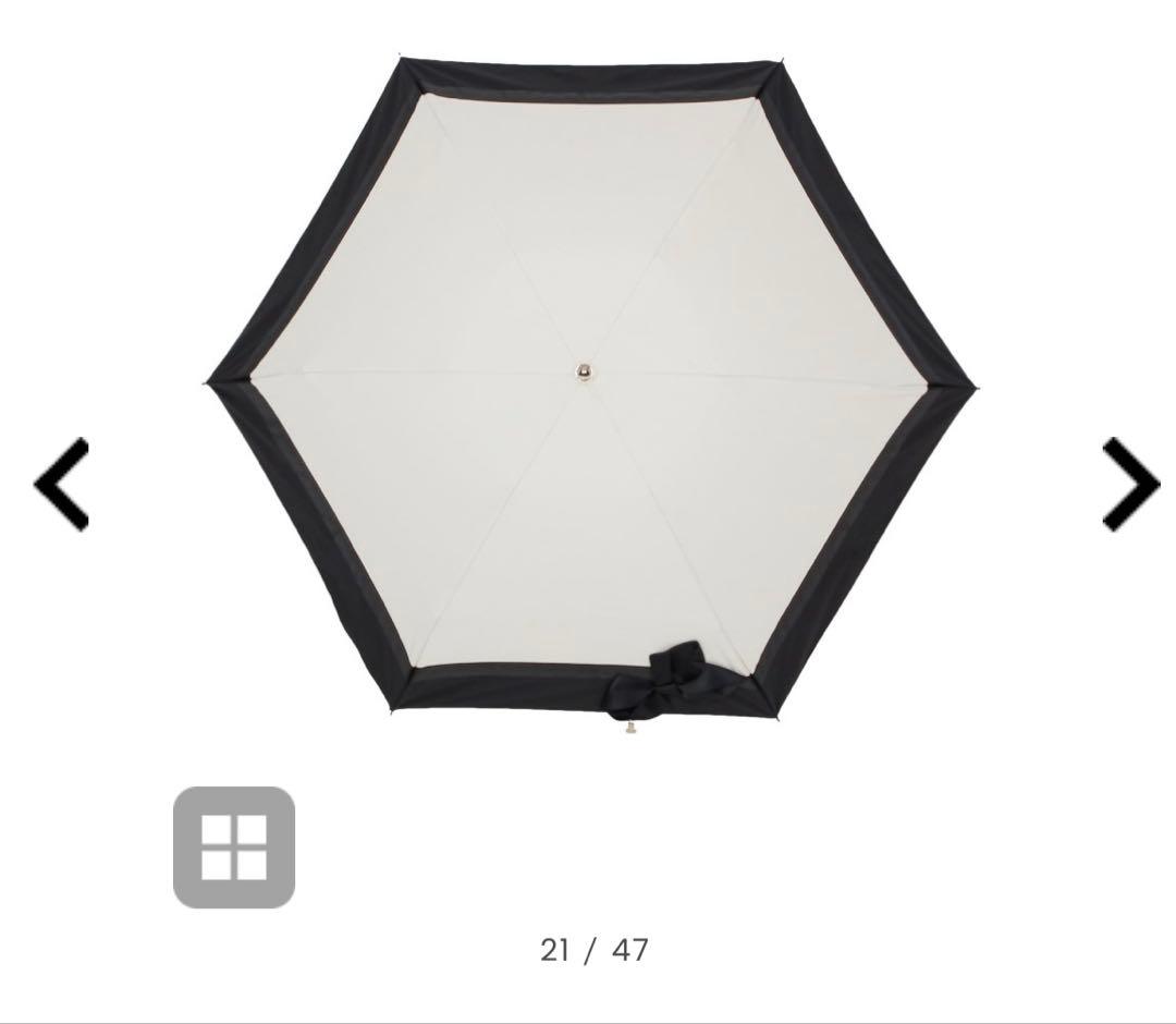 LANVIN ビジューリボン　晴雨兼用　折りたたみ日傘