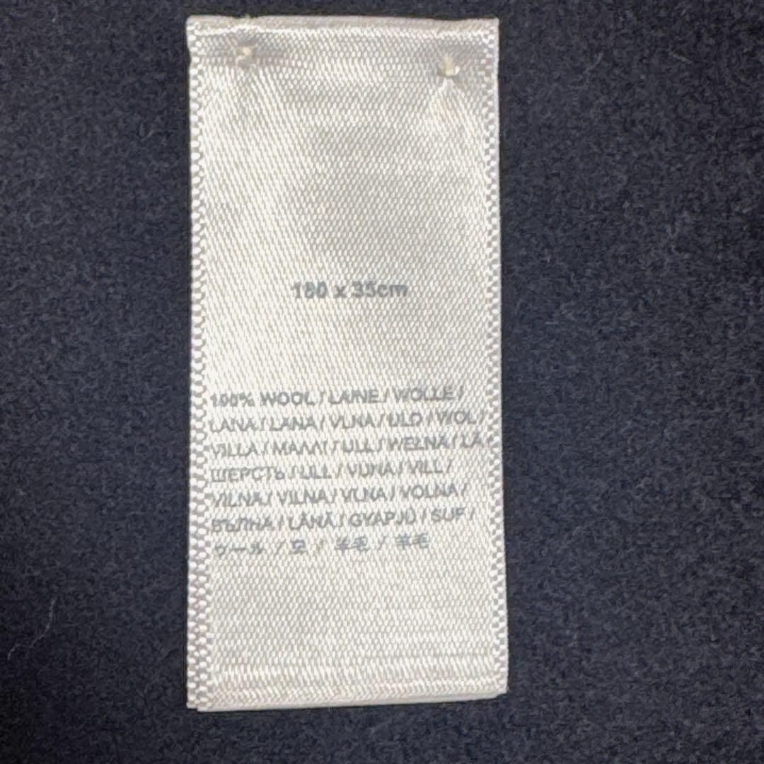 ジョンストンズ　中判　マフラー　180×35 ネイビー　旧タグ　レア　ウール