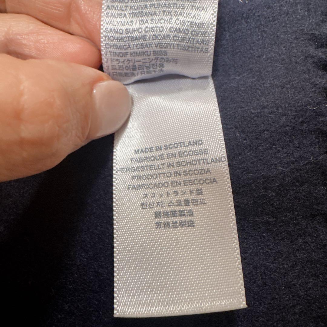 ジョンストンズ　中判　マフラー　180×35 ネイビー　旧タグ　レア　ウール