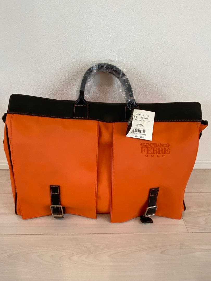 【激レア】ミズノ　ジャンフランコフェレ　コラボ　オレンジ ゴルフバッグ