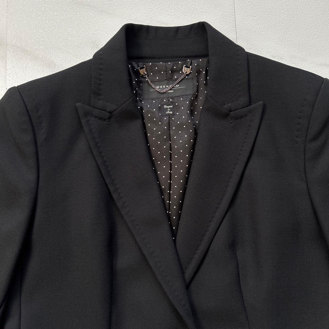 美品 ヴァージンウール セットアップ スーツ 黒 9号相当 MaxMara