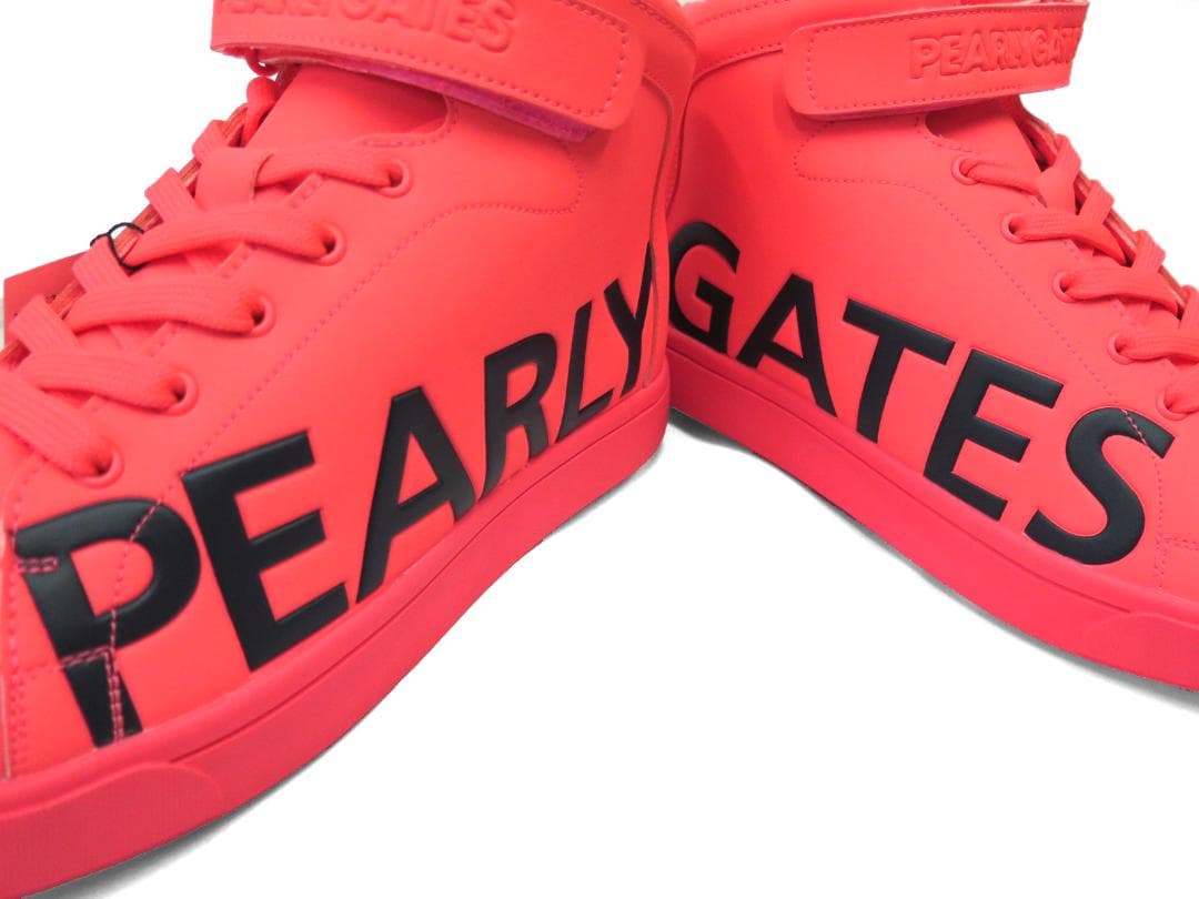 展示品●パーリーゲイツ●サイドロゴ　ミドルカット　スパイクシューズ　23.5cm