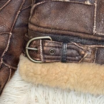 雰囲気抜群　リアルムートンジャケット B3 フライトジャケット 　パッチワーク