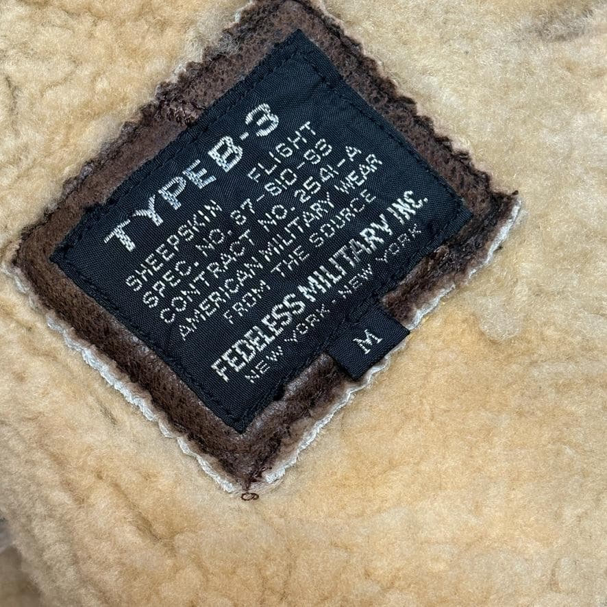 雰囲気抜群　リアルムートンジャケット B3 フライトジャケット 　パッチワーク