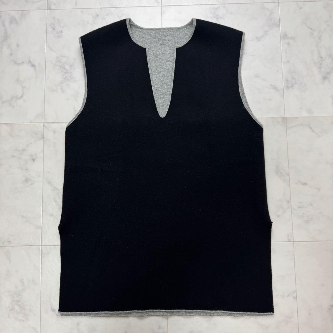 【美品】人気 CABaN ウールカシミヤ リバーシブル チュニック ベスト