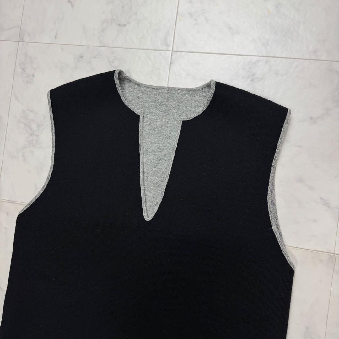 【美品】人気 CABaN ウールカシミヤ リバーシブル チュニック ベスト