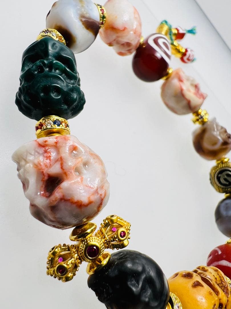 天然石スカル！力強く、守護・再生・引き寄せをテーマにしたブレスレット